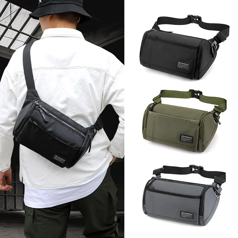 Men's chest bag multi-function waist bag change mobile phone storage fashion travel shoulder diagonal cross bag