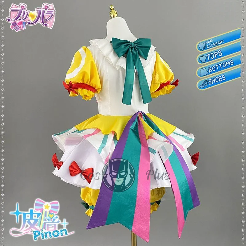 Disfraz de Cosplay de Anime Pripara Manaka, nueva chica, disfraz de servidor de canciones triangulares, Carnaval de Halloween, dulce vestido de Lolita, accesorio