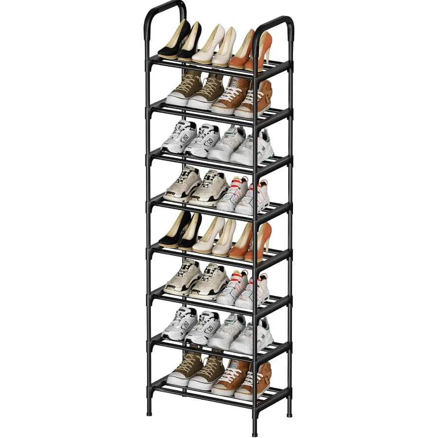 

8Tier Metal Shoe Organizer FreeStanding Easy to Assemble Holds Up to 18 Pairs of Shoes for Closet or Entryway
