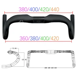 25 New BALUGOE Carbon Full Internal Wiring Road Bike Handlebars Black Matte Shock Absorber Ergonomic 31.8mm Riding Accessories
