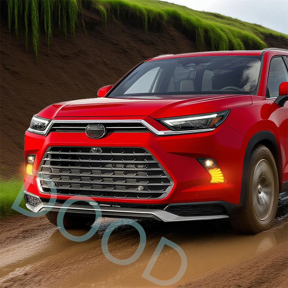 أضواء النهار LED مناسبة لتويوتا جراند هايلاندر 2024 2025 2026 ملحقات إضاءة إشارة الانعطاف الضباب