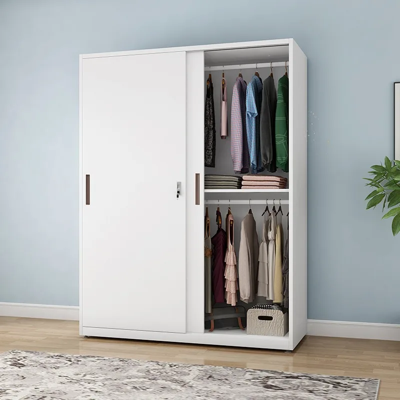 Wardrobe Home Bedroom Modern Simple Rental Room  Storage Cabinet Steel Simple  Storage