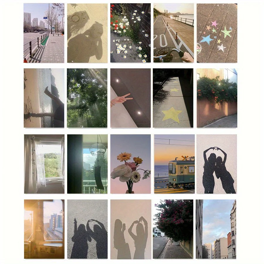20PCS Nostalgic City Street View Posters and Postcards, Reusable Wall Decorations, Christmas and Wedding Gifts, and Collectibles