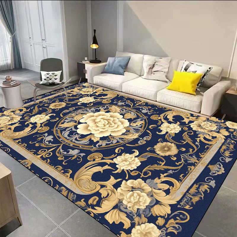 Living Room Large Area Decoration Carpet European Style Sofa Coffee Table Area Rugs 200x400cm Bedroom Decor Non-slip Floor Mat