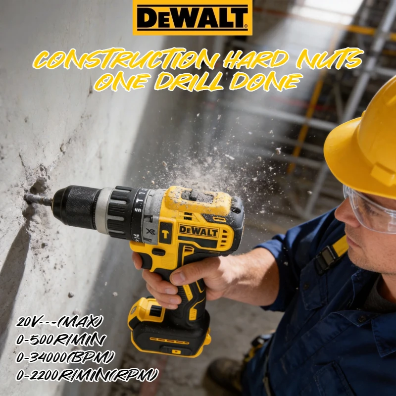 Dewalt DCD796 Cordless Brushless Impact Drill Brushless Drill Multifunctional Rechargeable Portable 20V Battery Power Tools