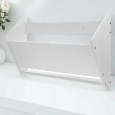 

Ultra Thin Shoe Rack PVC Wood Plastic Board Wall Mounted Storage Home Punching Free Shelf Water Draining Slipper