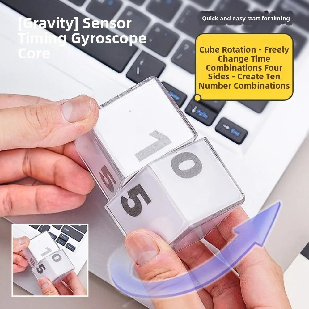 

Time Management Flip Gravity Sensing Timer Self Discipline Type-C Charging Cube Countdown Timer Silen Efficient Kitchen Timer