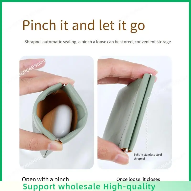 

ABSF 3PCS Small Makeup Bag For Purse, Waterproof Leather Purse Organizers For Inside Purse, Snap Closure Organizer Pouch