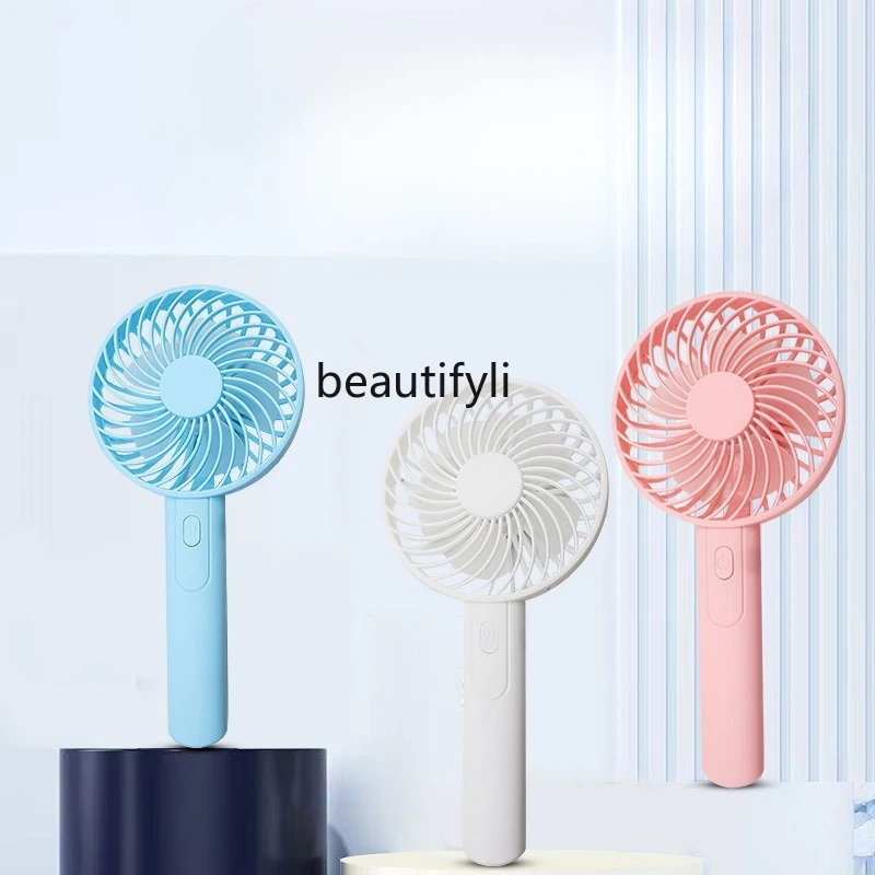

Small fan handheld rechargeable usb desk fan desktop student office electric fan