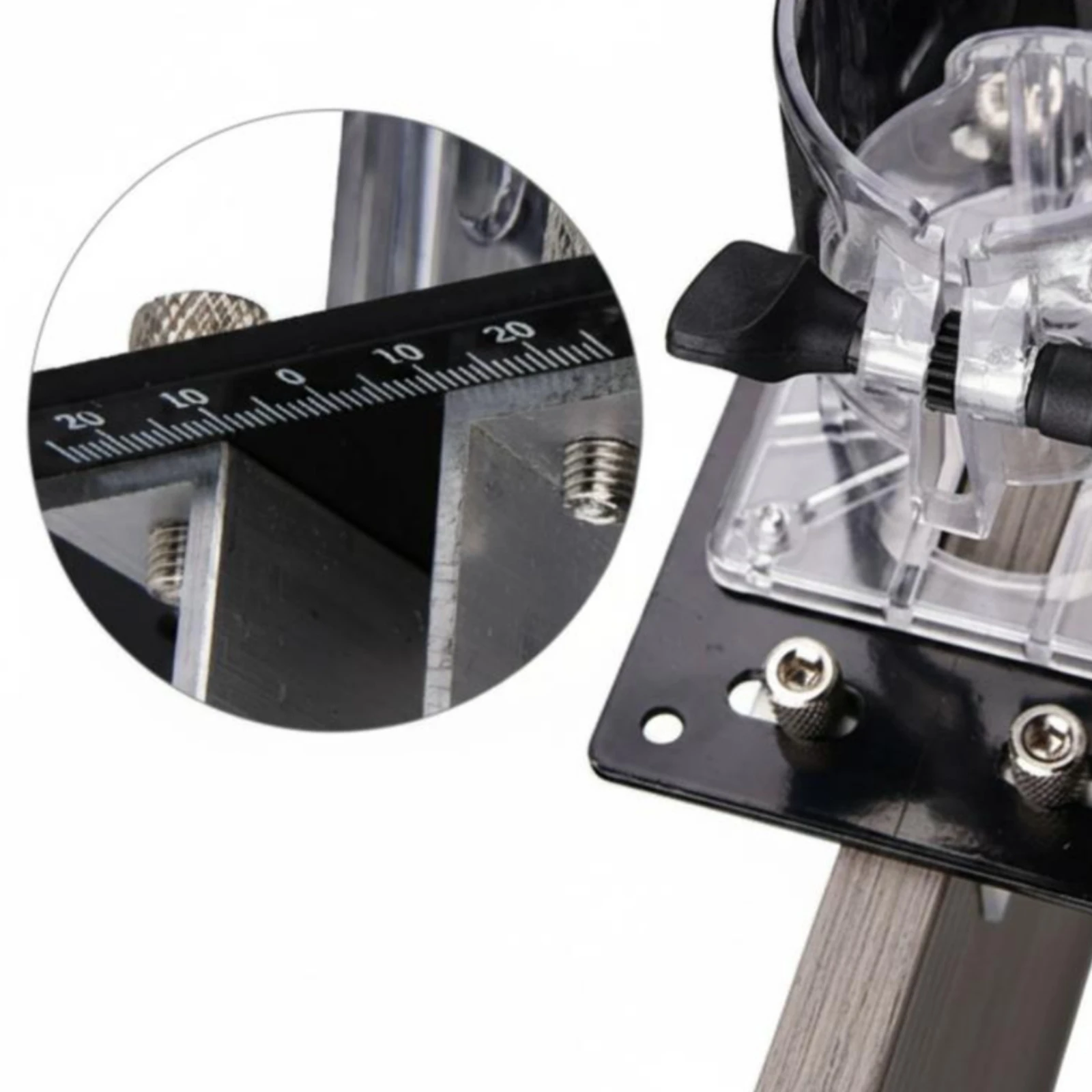 Hidden Connector Jig Sturdy Metal Base Slotting Template Cabinet Router Guide Adjustable Router Slot Bracket Clear Guard