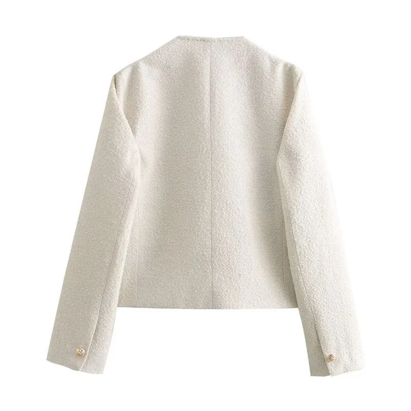 Spring Autumn Popular Women's Clothing Cross-border Ins Style Autumn New Product Temperament Gentle Texture Short Fashion Coat