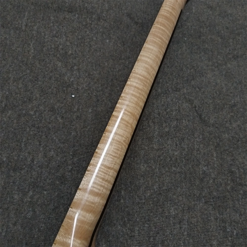 22-Fret-Heel-Verstellung, einteiliger Ahorn-E-Gitarrenhals, glänzende Lackierung, Holzfarbe, Gitarrenteile – Detail 4