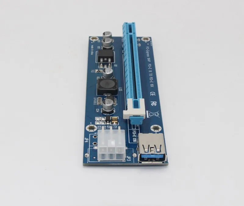 PCI-E Riser PCI E Express 1X a 16X, tarjeta elevadora de 60CM, USB 3,0, PCI-E, Cable de alimentación de 6 pines para BTC, Bitcoin Mining, Antminer