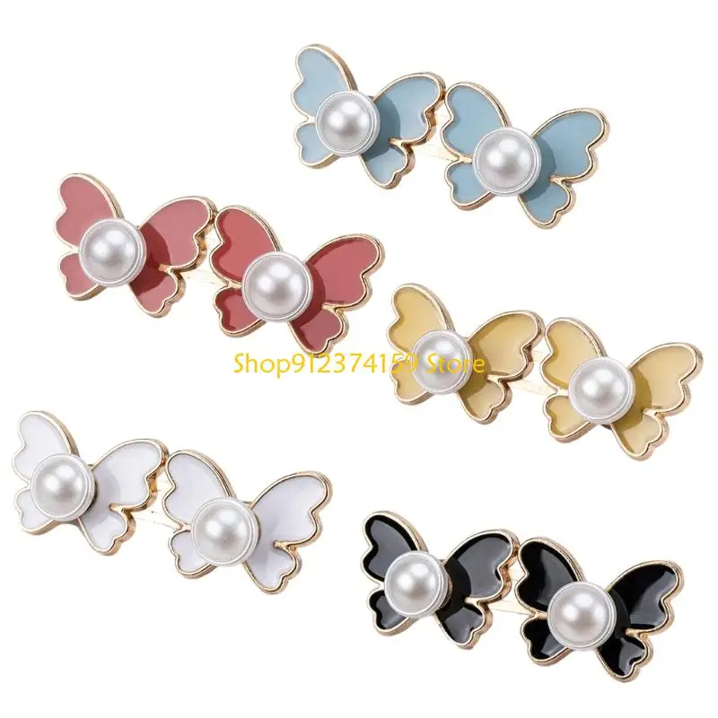 

G5AE Nonsewing Waist Cinching Clip 3PCS Butterfly Waist Adjusters for Pants Jeans Waist Tighteners For Oversized Clothing