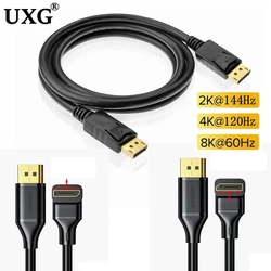 3M kabel Displayport 4K DP 144Hz kabel Audio 90 stopni Adapter do TV Box Xiaomi laptopa wideo gra DP kabel wyświetlacz portu