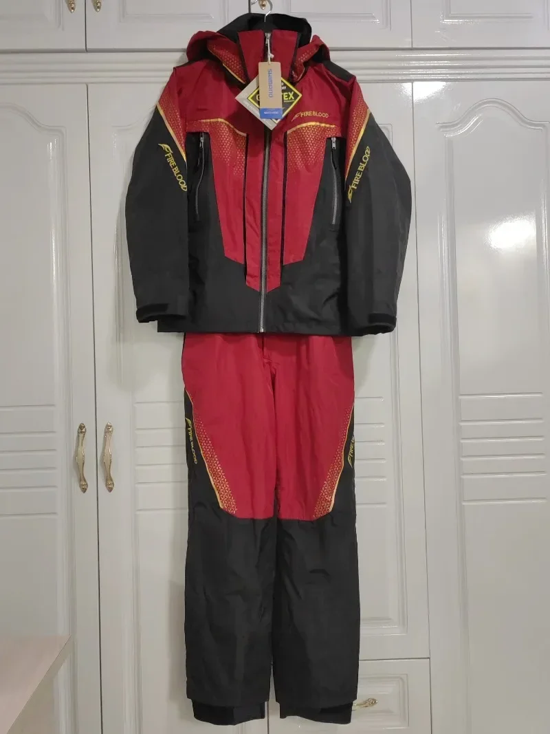 ربيع الخريف سترة الصيد مقاوم للماء والسراويل الشاملة 2 قطعة مجموعة للرجال غير نافذ للمطر 3-layered الصيد الدعاوى ملابس الصيد #1