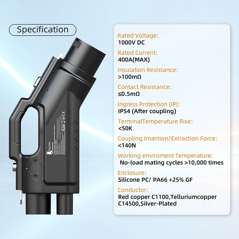Feyree EV Charging Adapter from CCS2 EV Charger to GB/T Car Socket DC 400A Fast Charging Adapter for Electric Vehicles