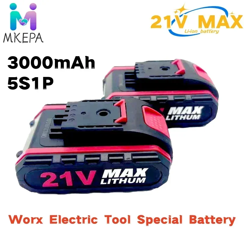 21VMAX 3000mAh lithium battery, suitable for battery replacement and re sawing of cordless drill chain saw car washing machines