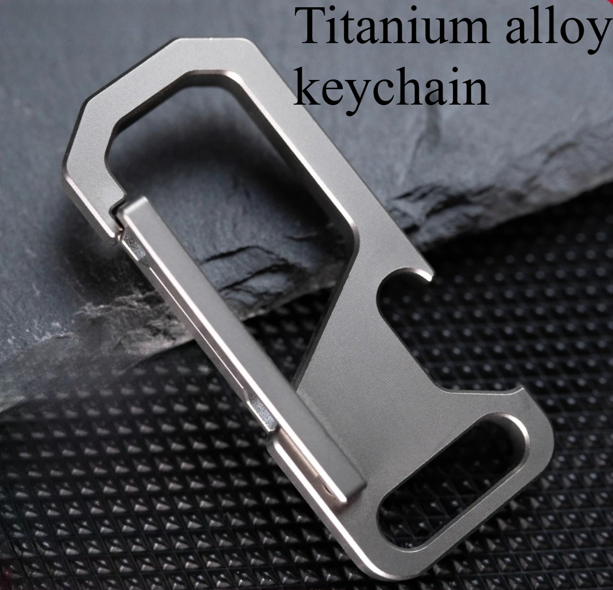 

Titanium Alloy Keychain Men's Car Stainless Steel Keychain Quick Hanging Buckle Waist Ring Chain