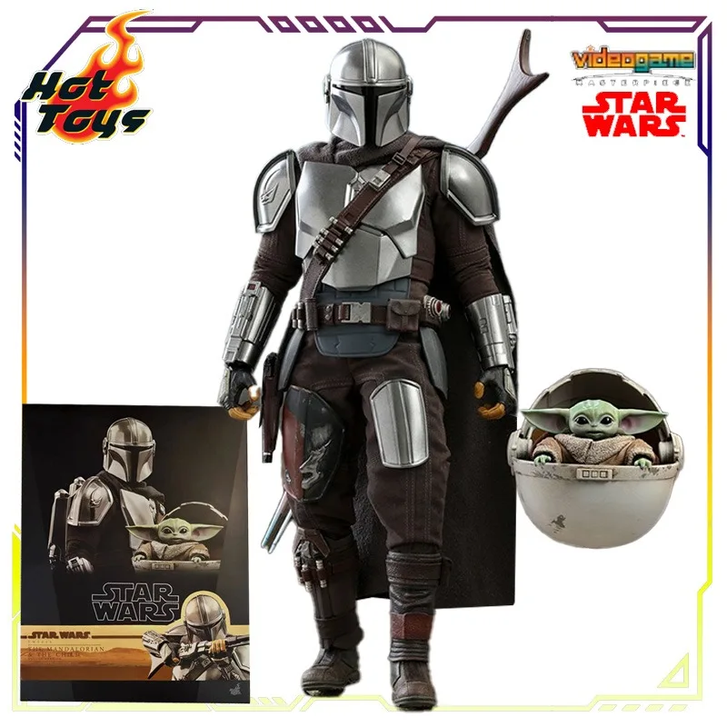 

HOT TOYS Original 1\6 Star Wars American Drama Mandalorians Mandalorians and Baby Yoda Deluxe Action Figure Model Gifts for Boys