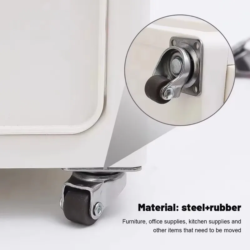 24/1PCS Mini Universal Wheel 360° Rotation Pulley Rubber Swivel Casters for Toy Cart Storage Boxes Trolley Furniture Caster