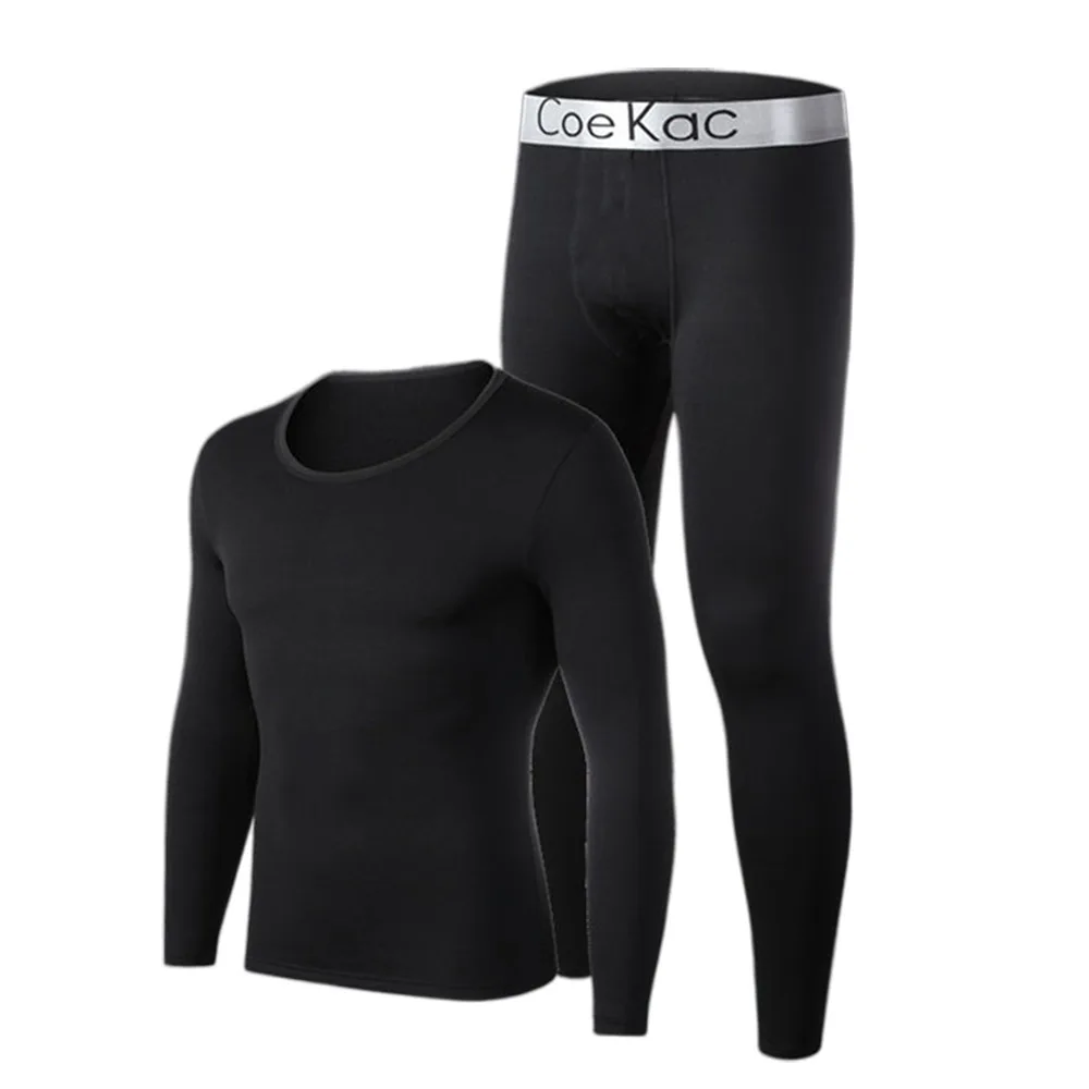 

Cold Weather Winter Thermal Underwear Set High Elasticity Base Layer Warm Long Johns for Men Skin-Friendly Men's Thermals