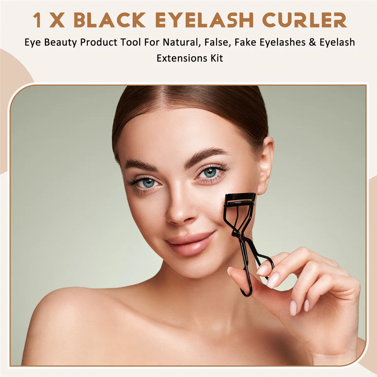 ABNP Cosmetic Tool Black Handgrip Curling Lashes Eyelash Curler