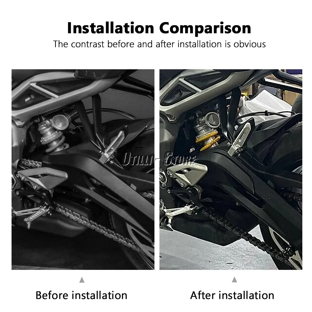 New For Street Triple 765 RS Motorcycle Black Rear Frame Pads Side Pretective Guards Decorative For STREET TRIPLE 765RS