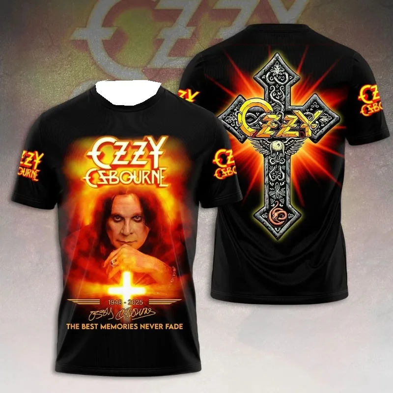 

Футболка с 3D принтом в стиле поп-рок Оззи Осборн, мужская и женская футболка в стиле хип-хоп с короткими рукавами, быстросохнущий топ с круглым вырезом в стиле Харадзюку