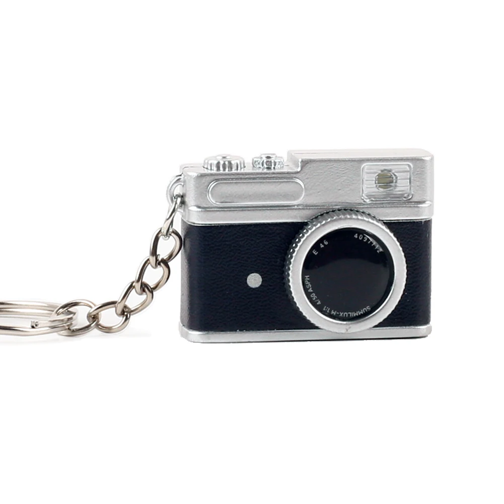 1pc Retro Camera Pendant Keychain with Sound and Light Charm Keyring for Men Bag Key Chain Holiday Gifts Children\'s Cartoon Toys