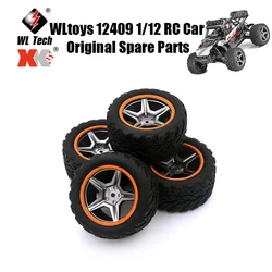 WLtoys 12409 1/12 RC Car Original Spare Parts 104019-2237 12402-A 12409 104009 Tire Front and Rear Wheels