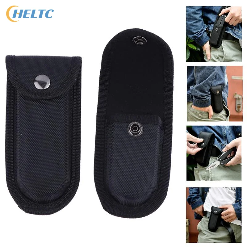 Multifunctional Folding Pliers Storage Bag Folding Knives Pouch Case Waist Pack Flashlight Protective Cover For Hiking Camping