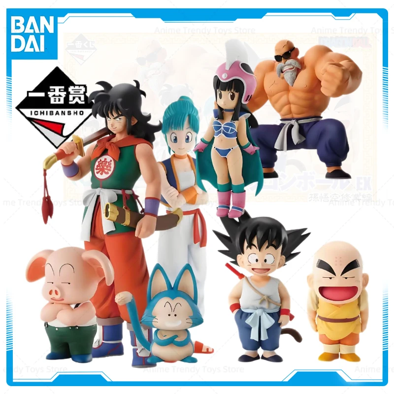 

В наличии оригинальные Bandai Dragon Ball Ichiban Kuji Son Goku Bulma Yamcha Chichi Master Фигурки Модель игрушки Roshi Коллекционная WY