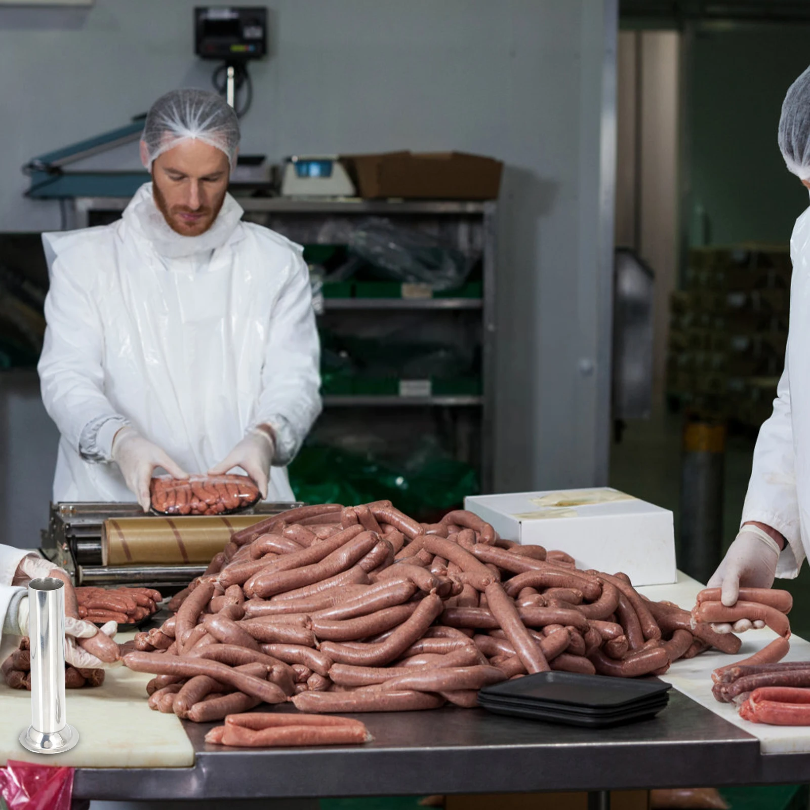 

3Pcs Sausage Stuffer Tubes Stainless Steel Professional Meat Filling Parts Smooth Surface No Burr Long Lasting Quality