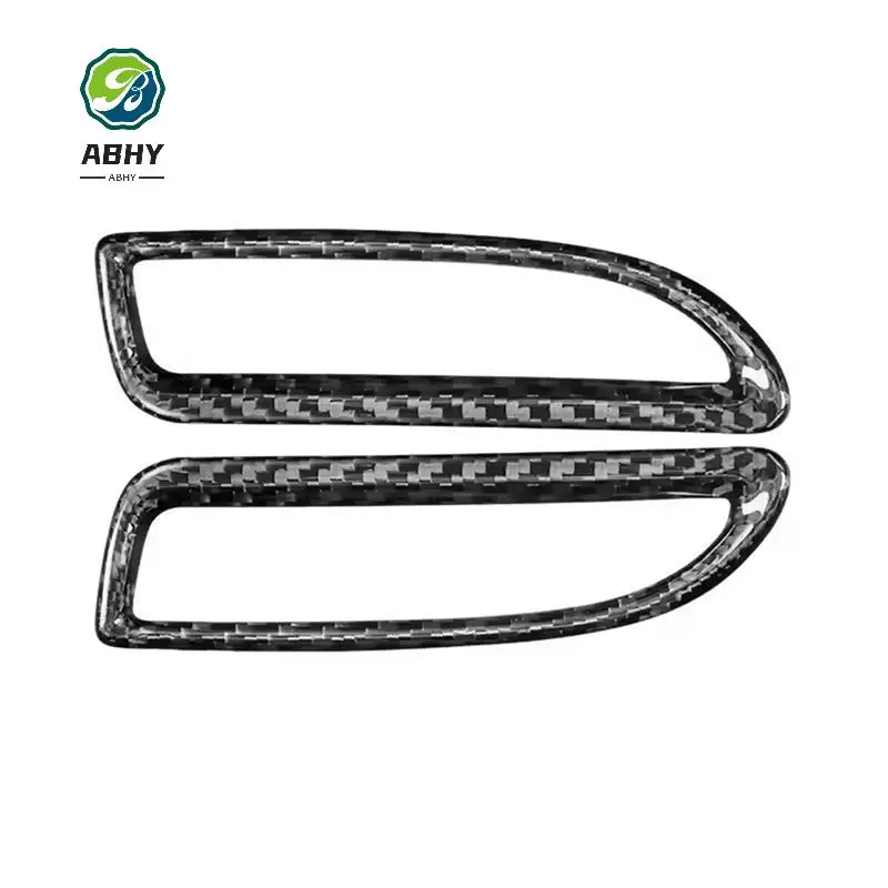 

ABHY-Real Carbon Fiber Car Accessories Rear Fog Lamp Frame Trim-Small Decoration Protection For Fiat 595 2016+