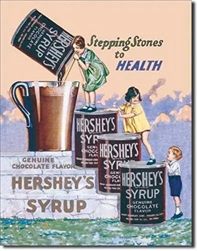 HAIMAX Metal Signs Unique for Indoor Man Cave Garage Pub Laundry Room Decor Hershey's Syrup Vintage Tin Signs for Home  sign