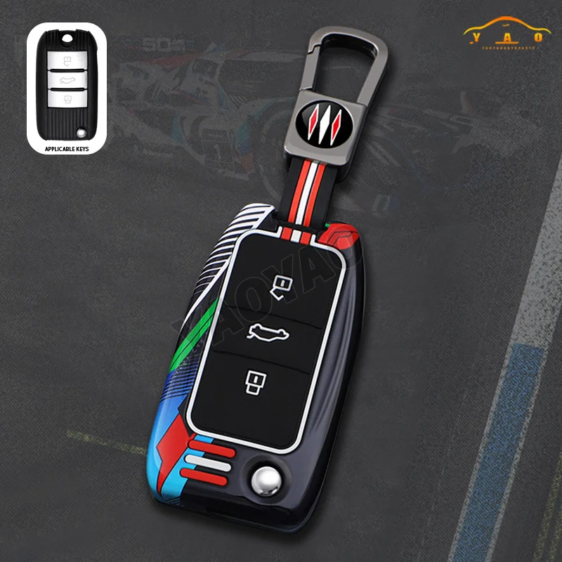

2025 New Racing Style Metal Car Key Case Fob Cover for Roewe RX5 MG3 MG5 MG6 MG7 MG ZS GT GS 350 360 750