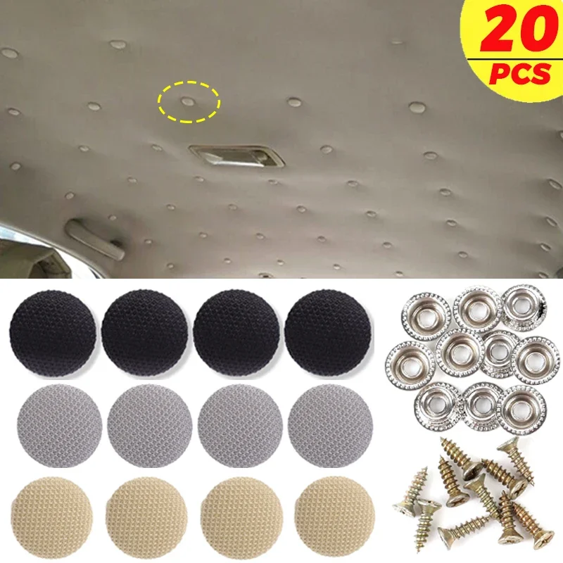 10/20PC Car Ceiling Buckles Fixing Clips Car Interior Roof Cloth Screw Caps Rivet Fixer Cap Retainer Fastener Buckle Accessories