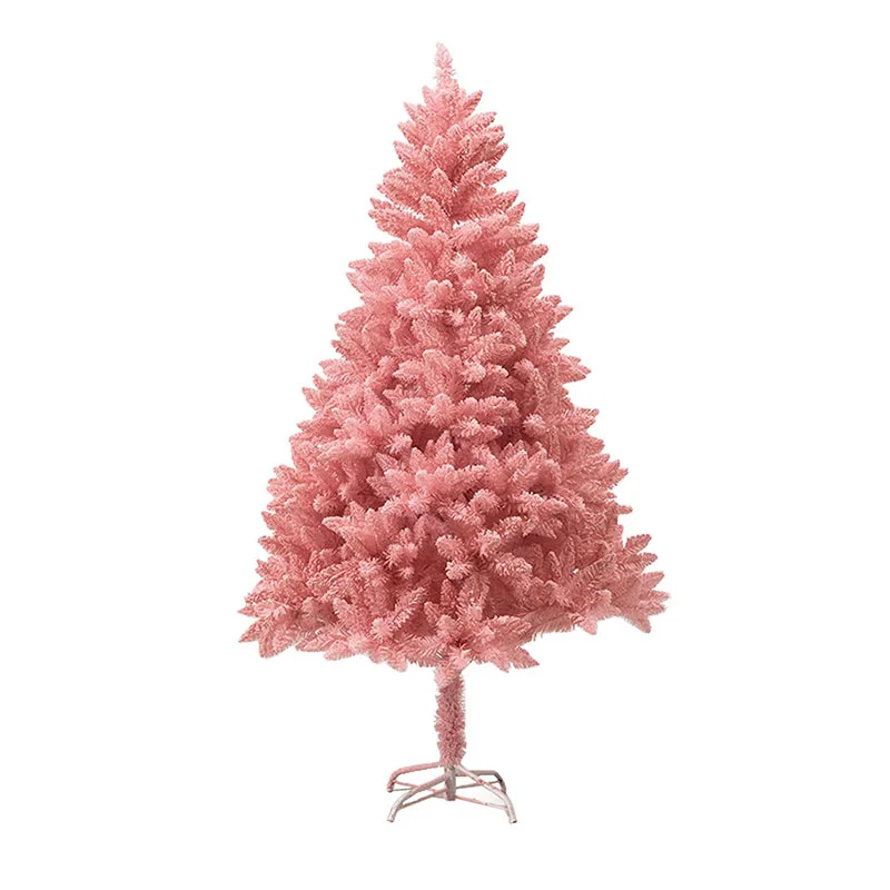 INS Popular Flocking Pink Christmas Tree Artificial PVC Party Festival High Quality Furnishings Home Decoration