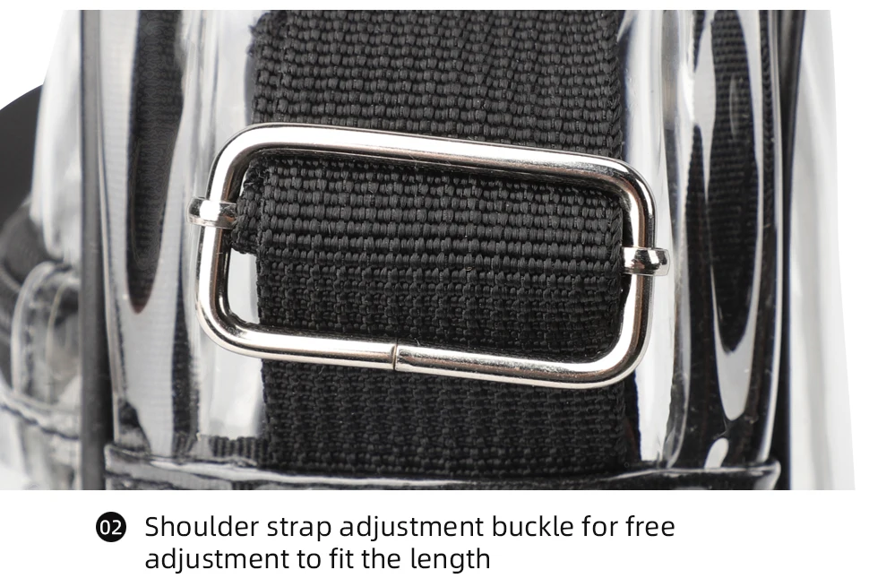 TINYAT Damen-Umhängetasche aus PVC-Material, transparent, wasserdicht, leicht, Umhängetasche, Konzert, Stadionveranstaltungen, Patry, Brusttasche – Detail 16