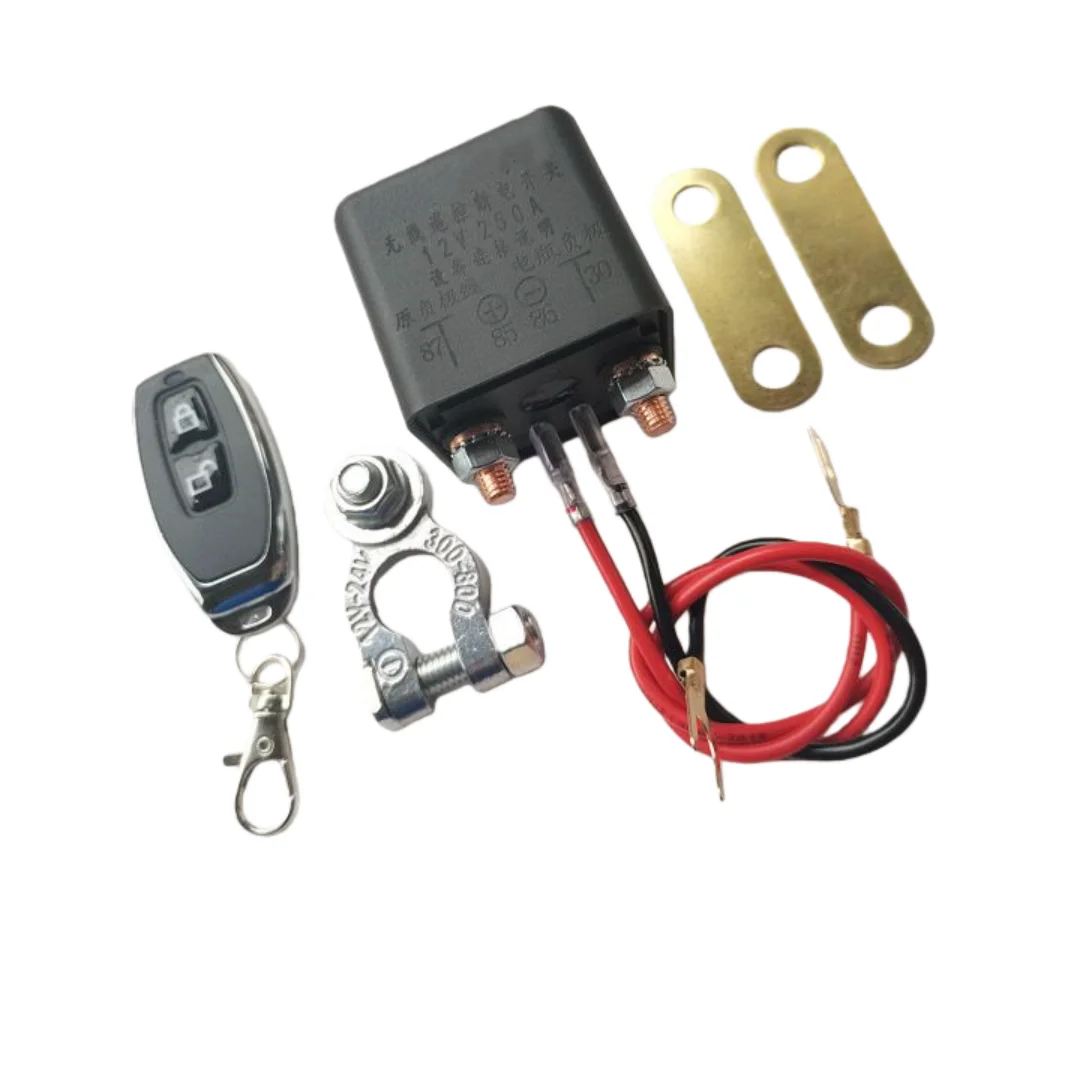 12V 350A Smart Battery Disconnect Switch Auto Cut-Off Anti-Leakage Wireless Remote Silver Contact Copper Post for Car Truck SUV.