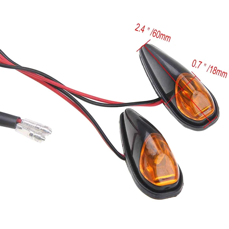 2pcs Motorcycle LED Turn Signal Light DRL Daytime Running Lights Indicator For ATV Scooter Flashing Indicator Lamps