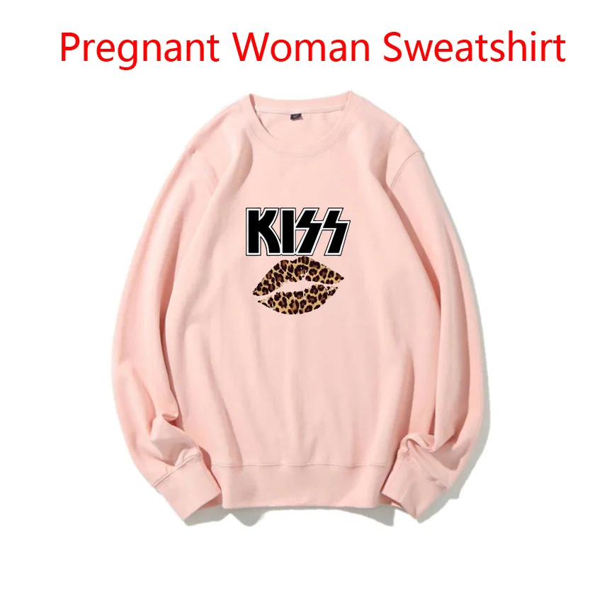 

Spring Autumn Sweaters Maternity Women Customized Kiss Mouth Lip Funny Cute Sweet Cartoon Print Idea Cool Pregnant Woman Sweatsh