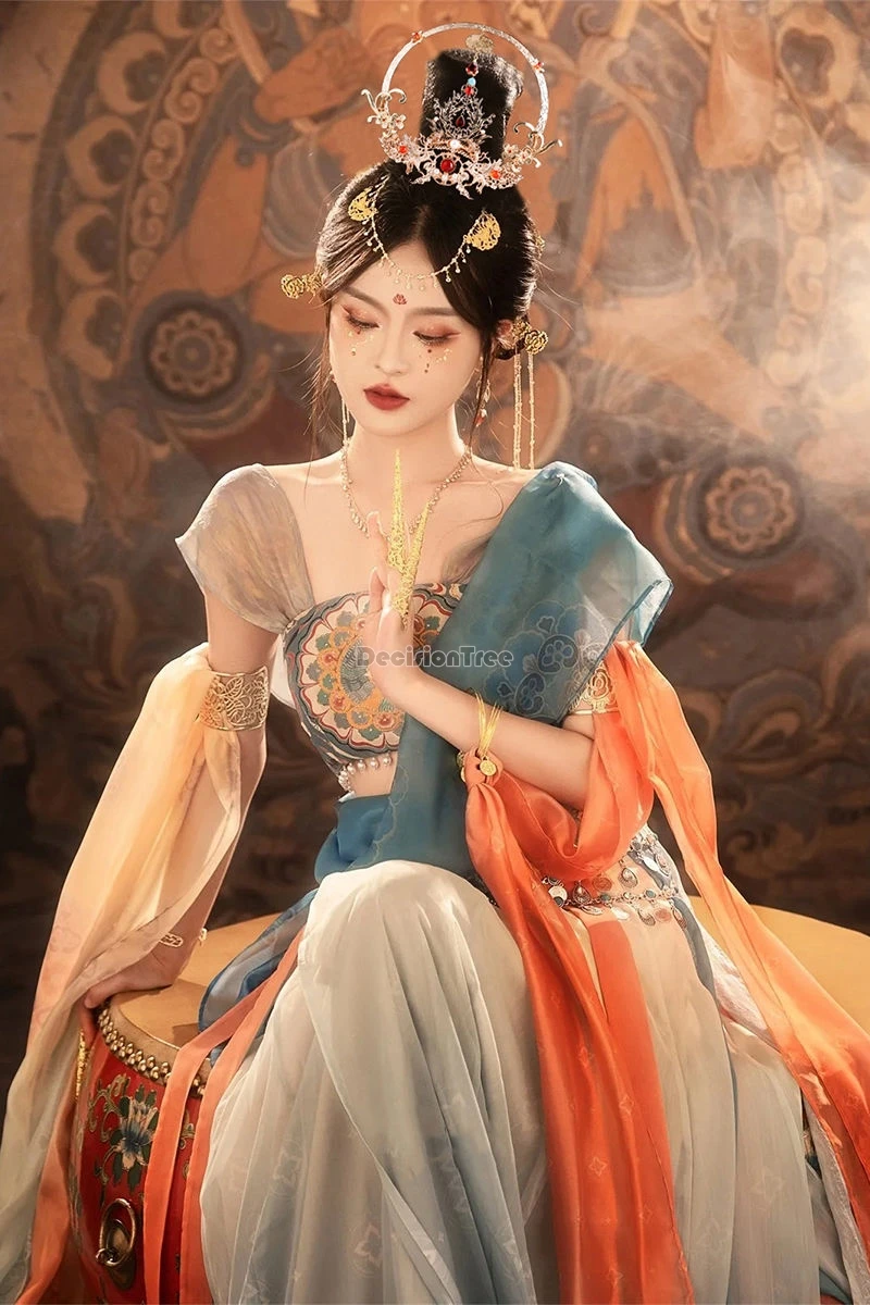 2024 الجنية Dunhuang fei tian hanfu تيارا الكلاسيكية لذيذ كريمة أغطية الرأس النمط الصيني رائع تنوعا hanfu الإكسسوارات