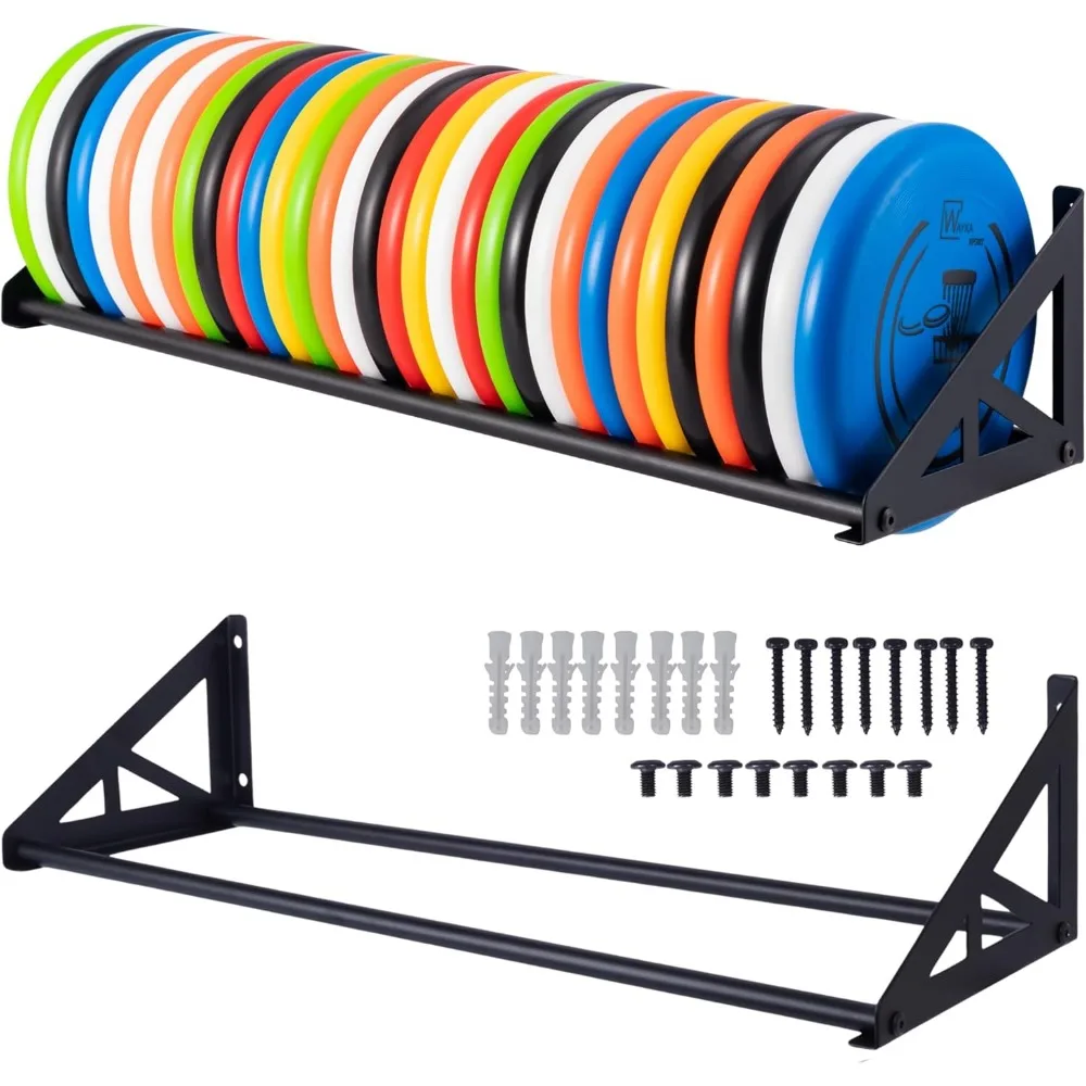 

2-Piece Wall-Mounted Disc Golf Storage Rack, Holds 75+ Discs for Home and Garage Organization