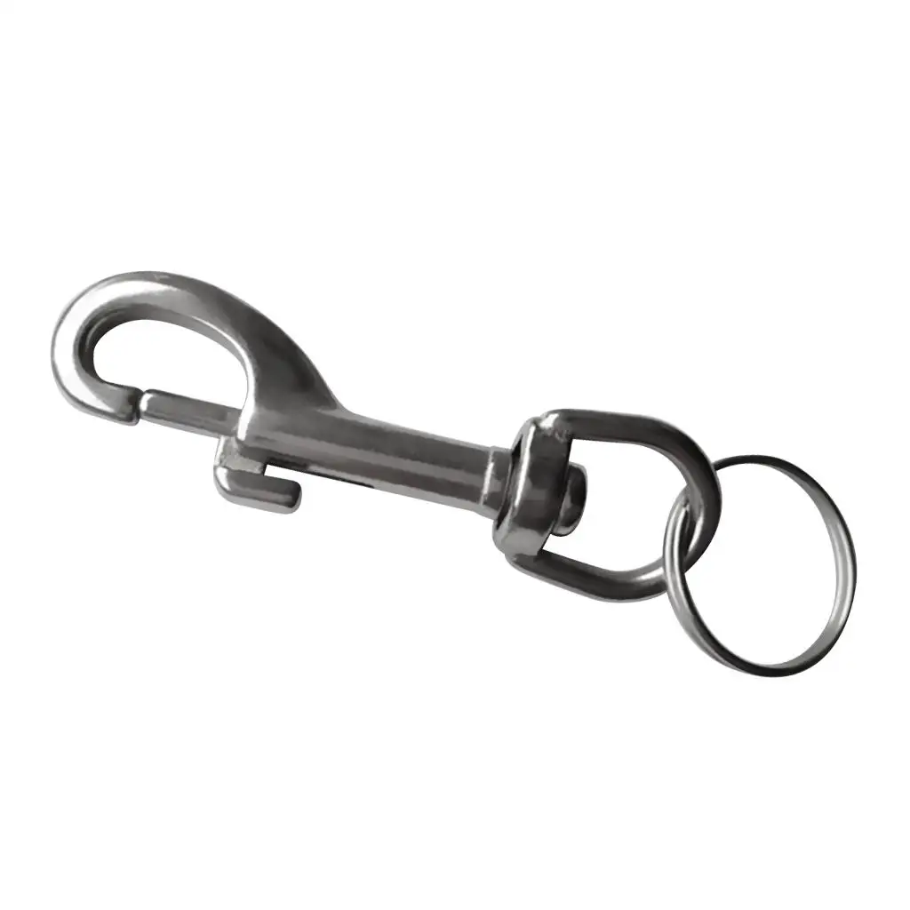 316 Stainless Steel Swivel Bolt Snap Hook Snorkeling Keychain Clamp for Diving Accessories Gear