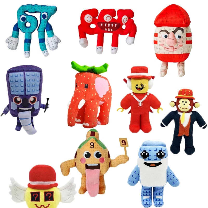 

New Steal A Brainrot Game Plush Funny No. 9 No. 67 Plush Tongue Spitting Handheld Number 9 Stuffed Digital Doll Toy Soft Gift