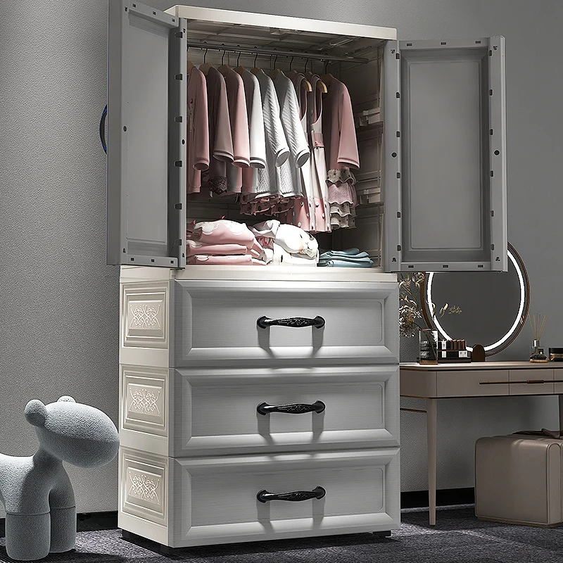 2023new high-quality Child European Simple wardrobes Baby Large capacity storage multifunctional home bedroom furniture armoire