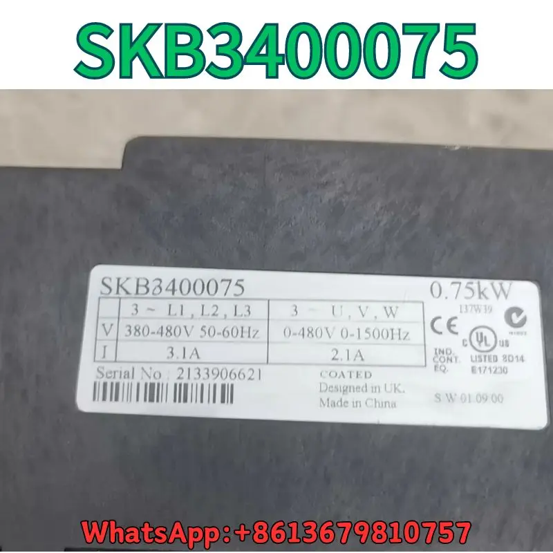 Used SKB3400075 0.75KW frequency converter test OK Fast Shipping