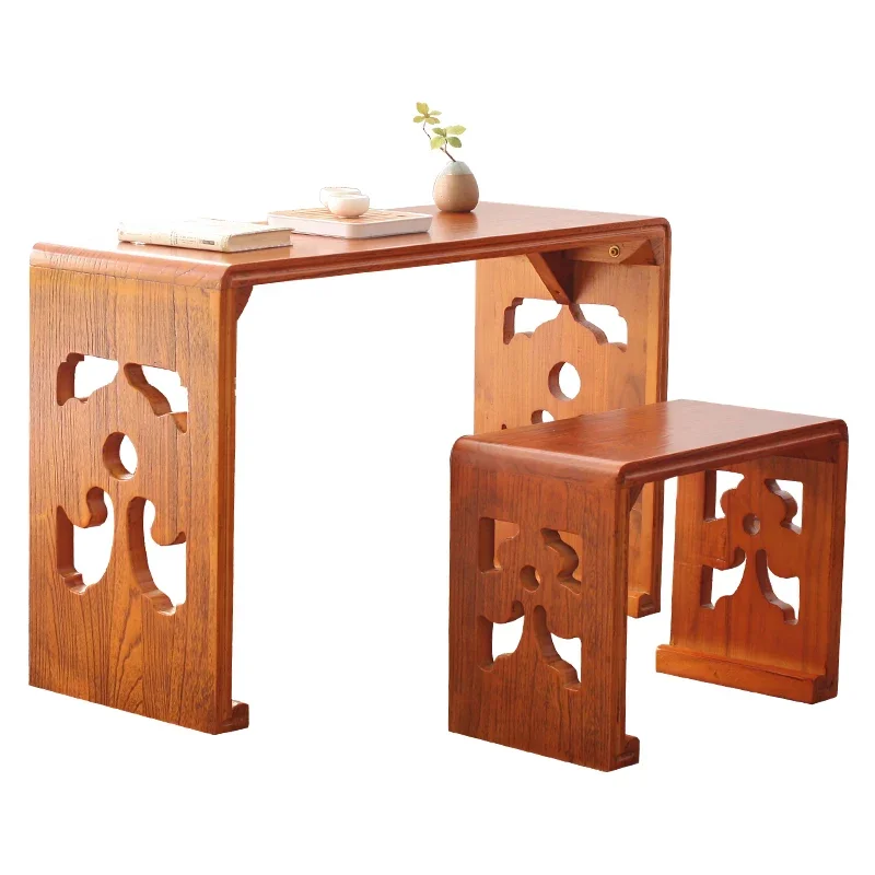 Caoyiju solid wood guqin desk stool resonates with antique piano desk stool Ming and Qing classical Chinese studies